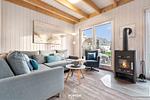 Wohnzimmer - Ferienhaus Huus Luv Olpenitz - Top-Hundeurlaub