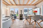 Wohnzimmer - Ferienhaus Huus Luv Olpenitz - Top-Hundeurlaub