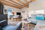 Wohnzimmer - Ferienhaus Huus Luv Olpenitz - Top-Hundeurlaub