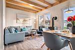 Wohnzimmer - Ferienhaus Huus Luv Olpenitz - Top-Hundeurlaub