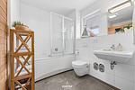 Badezimmer - Ferienwohnung Treibgut Olpenitz - Top-Hundeurlaub