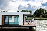 Kranichnest Ferienhaus, Bootshaus, Schwimmhaus - KranichNest Schwimmhaus - Uferhaus am Bodden Ostsee - Top-Hundeurlaub