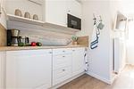 Küche / Küchenzeile - Haus Strandlust Apartment 2 - Top-Hundeurlaub
