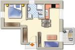Grundriss - Sandhummel - Top-Hundeurlaub