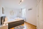 Schlafzimmer - Zwei-Zimmer-Apartment 49/18 - Top-Hundeurlaub