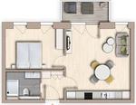 Grundriss - Ferienwohnung TheViewB16 Meeresleuchten Dagebüll - Top-Hundeurlaub
