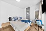 Schlafzimmer - Ferienwohnung TheViewB16 Meeresleuchten Dagebüll - Top-Hundeurlaub