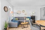 Wohnzimmer - Ferienwohnung TheViewB16 Meeresleuchten Dagebüll - Top-Hundeurlaub