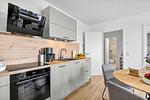 Küche / Küchenzeile - Ferienwohnung TheViewB16 Meeresleuchten Dagebüll - Top-Hundeurlaub