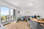 Wohnzimmer - Ferienwohnung TheViewB16 Meeresleuchten Dagebüll - Top-Hundeurlaub