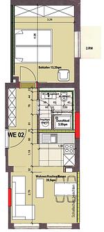 Grundriss - 332 - Ferienwohnung 2 - Top-Hundeurlaub