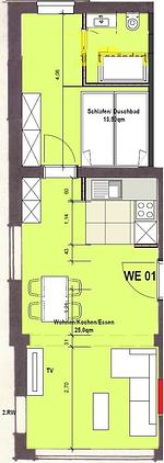Grundriss - 331 - Ferienwohnung 1 - Top-Hundeurlaub