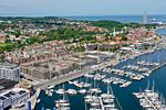 Vogelperspektive - Ferienwohnung "Peters Hafenblick" Baltique Travemünde - Top-Hundeurlaub