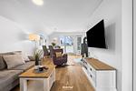 Wohnzimmer - Ferienwohnung Küstenkrabbe Olpenitz - Top-Hundeurlaub