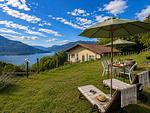 Garten mit Blick auf den Comer See - Ferienwohnung Bianco - Top-Hundeurlaub