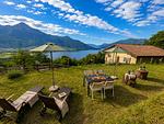 Garten mit Blick auf den Comer See - Ferienwohnung Bianco - Top-Hundeurlaub