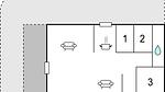 floor-plan - Ferienhaus für 6 Personen (64 m²) in Anholt - Top-Hundeurlaub