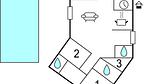 floor-plan - Ferienhaus für 6 Personen (127 m²) in Ginestas - Top-Hundeurlaub