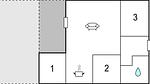 floor-plan - Ferienhaus für 6 Personen (58 m²) in Fårvang - Top-Hundeurlaub