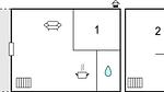 floor-plan - Ferienhaus für 6 Personen (51 m²) in Hemmet - Top-Hundeurlaub