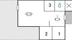 floor-plan - Ferienhaus für 6 Personen (69 m²) in Saltum - Top-Hundeurlaub