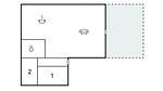 floor-plan - Ferienhaus für 6 Personen (70 m²) in Knebel - Top-Hundeurlaub