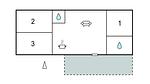 floor-plan - Wohnwagen für 6 Personen (40 m²) in Aureilhan - Top-Hundeurlaub