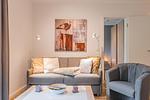 Wohnzimmer - Residenz Seestern WE 10 "Gartenlounge" - Top-Hundeurlaub