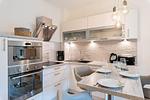 Offene Wohnküche - Residenz Seestern WE 10 "Gartenlounge" - Top-Hundeurlaub