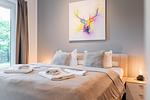 Schlafzimmer - Residenz Seestern WE 10 "Gartenlounge" - Top-Hundeurlaub