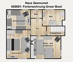 Grundriss - Ferienwohnung Unser Boot - Top-Hundeurlaub