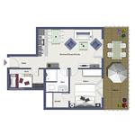 Grundriss - Wohnung 407 - Top-Hundeurlaub