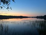 Ruhiger See Ljusterhövden bei Sonnenuntergang in Südschweden - Villa Bergsmåla - Top-Hundeurlaub