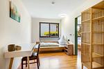 Schlafzimmer - Einzelbett - Ferienwohnung Aussichtsreich - Top-Hundeurlaub