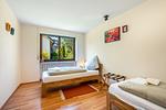 Schlafzimmer - Einzelbetten - Ferienwohnung Aussichtsreich - Top-Hundeurlaub