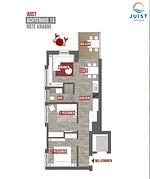 Grundriss - 213 - Wohnung 13 "rote Krabbe" - Top-Hundeurlaub