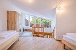 Schlafzimmer - Maisonette-Wohnung 55/27 mit Seeblick - Top-Hundeurlaub