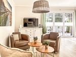 Wohnzimmer - Reethaus 18b - Huus Berti - Top-Hundeurlaub