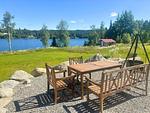 Terrasse mit Gartenmöbeln direkt am See Fullsjön - Sodra Fullsjön - Top-Hundeurlaub