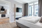 Schlafzimmer - Exklusives Apartment 3.11 mit Strandkorb, Begrüßungsgetränken und hundefreundlich - Top-Hundeurlaub