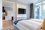 Schlafzimmer - Deluxe-Apartment 2.06 - Top-Hundeurlaub