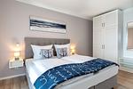 Schlafzimmer - Exklusivsuite 3.09 mit Strandkorb am Strand - Top-Hundeurlaub
