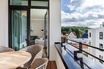 Balkon - Exklusivsuite 3.09 mit Strandkorb am Strand - Top-Hundeurlaub