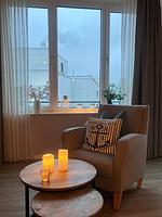 Wohnzimmer - Exklusivsuite 3.09 mit Strandkorb am Strand - Top-Hundeurlaub