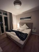 Schlafzimmer - Exklusivsuite 3.09 mit Strandkorb am Strand - Top-Hundeurlaub