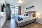 Schlafzimmer - Deluxe-Apartment 2.07 mit Strandkorb am Strand - Top-Hundeurlaub
