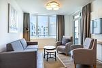 Wohnzimmer - Deluxe-Apartment 2.07 mit Strandkorb am Strand - Top-Hundeurlaub
