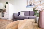 Wohnzimmer - Deluxe-Apartment 2.07 mit Strandkorb am Strand - Top-Hundeurlaub