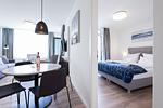 Schlafzimmer - Deluxe-Apartment 2.07 mit Strandkorb am Strand - Top-Hundeurlaub