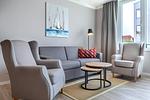 Wohnzimmer - Deluxe-Apartment 1.11 - Top-Hundeurlaub